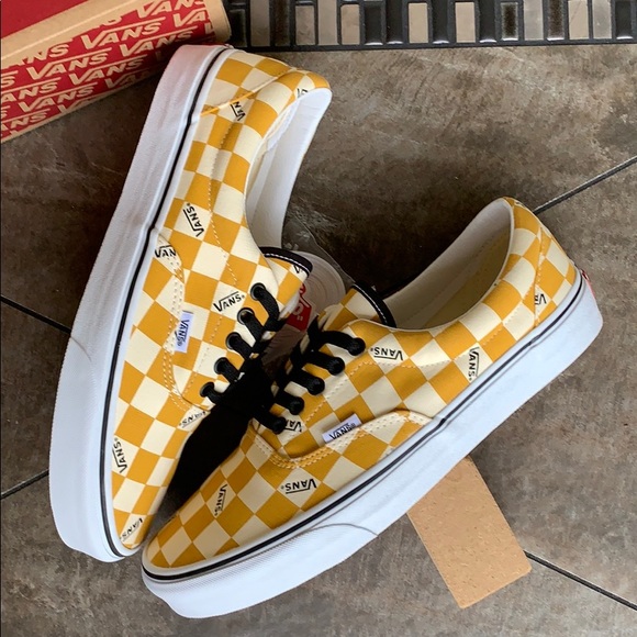 •VANS ERA big checkerboard yellow/true white Mens - Picture 14 of 16
